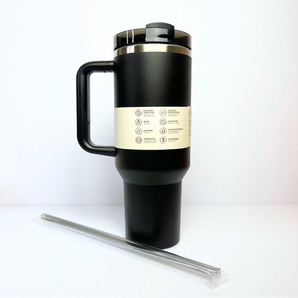 White bottle boot + 40 oz Black Stanley Quencher Flowstate Tumbler - Picture 11 of 12